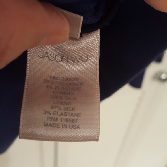 JASON WU NAVY BLUE  A-LINE KNEE LENGTH DRESS  -EUC - Picture 8 of 8